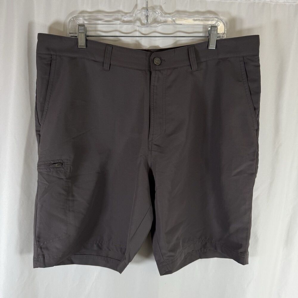 ADIDAS Shorts Men's 38 Grey Zip Cargo Pocket Button Zip Tech Feel Golf Work